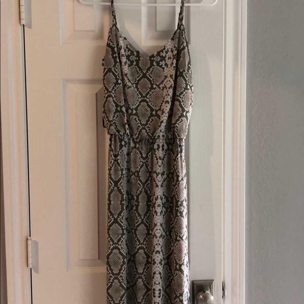 Vince Camuto snake skin maxi dress